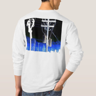 架線工夫の長袖のワイシャツ Tシャツ