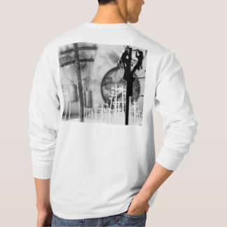 架線工夫の長袖のワイシャツ Tシャツ