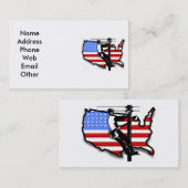 架線工夫または電気技師の名刺 名刺 (正面/裏面)