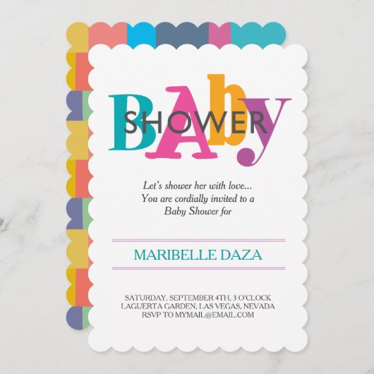 柄と色 招待状 (正面/裏面)