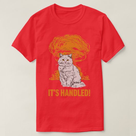 柄の猫 Tシャツ (デザイン正面)