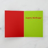 柄やフクロウなどのかわいい誕生日カード カード (内部)