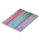 柄付きカラフルな布 ノートパッド (回転)