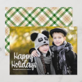 柄付きタイポグラフィー 大写真 ホリデー フラット カード (正面/裏面)