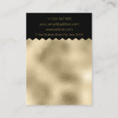 柄入りゴールド箔 ネックレス ディスカード 名刺 (裏面)