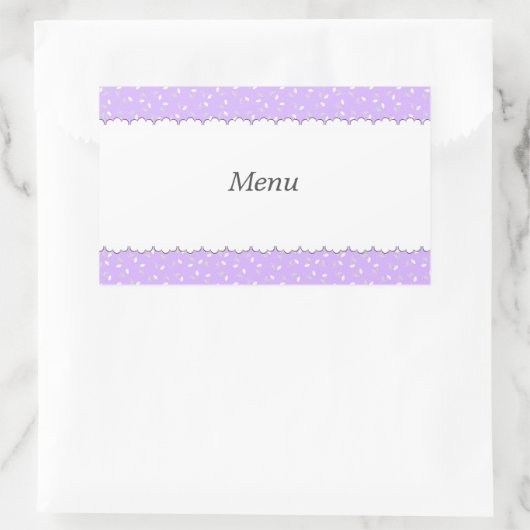 柄 模様 長方形シール (バッグ)