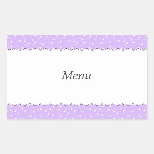 柄　模様 長方形シール (正面)