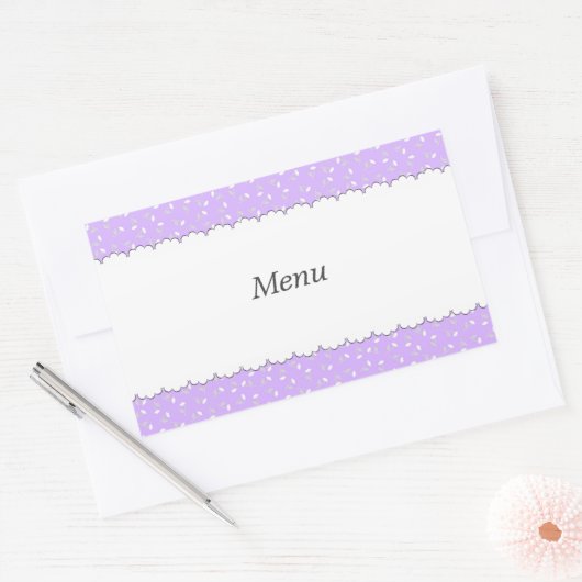 柄　模様 長方形シール (封筒)