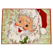 柊のすてき頬のサンタクロース ラージペーパーバッグ (正面)