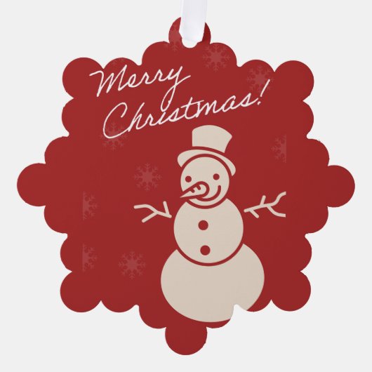 「柊の聖降誕祭のパーティーにすてきついて来い!」 オーナメントカード (正面)