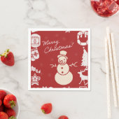 「柊の聖降誕祭のパーティーにすてきついて来い！」 スタンダードカクテルナプキン (インサイチュ)