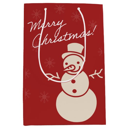 「柊の聖降誕祭のパーティーにすてきついて来い！」 ミディアムペーパーバッグ (正面)