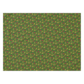 柊の赤い漿果クリスマスの葉柄緑 テーブルクロス (正面(横))