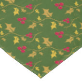 柊の赤い漿果クリスマスの葉柄緑 テーブルクロス (アングル)