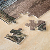 柏原神社夏の風景日本の判賀 ジグソーパズル (側面)