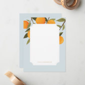 柑エレガント橘類パーソナライズされた文房具 ノートカード (正面/裏面インサイチュ)