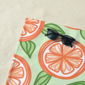 柑モノグラムの類オレンジ色プール ビーチタオル (インサイチュ)