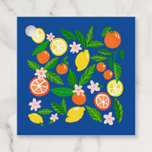 柑橘お祝いカスタムベイビーシャワーありがとう フェイバータグ (正面)