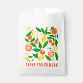 柑橘お祝いカスタムベイビーシャワーありがとう フェイバーバッグ (正面)