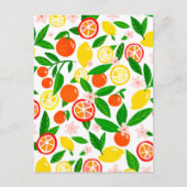 柑橘お祝いラブリーレモン&オレンジはっきりした ポストカード (正面)