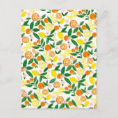 柑橘お祝いラブリーレモン&オレンジはっきりした ポストカード (正面)