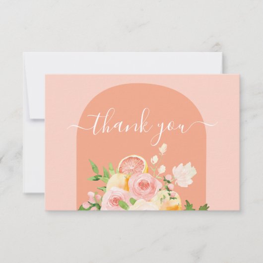 柑橘かわいこちゃんベビーシャワーサンキューカード サンキューカード (正面)