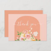 柑橘かわいこちゃんベビーシャワーサンキューカード サンキューカード (正面/裏面)