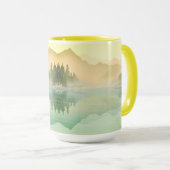 柑橘の山々と森の風景 マグカップ (正面右)