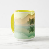 柑橘の山々と森の風景 マグカップ (正面左)