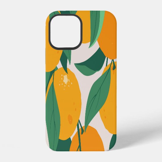 柑橘の木: 夏の手描き iPhoneケース (裏面)