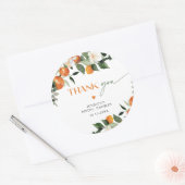 柑橘テーマの葉ブライダル感謝していyou ラウンドシール (封筒)