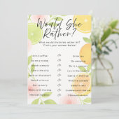 柑橘フローラブライダルシャワーゲーム 招待状 (スタンド正面)