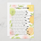 柑橘フローラブライダルシャワーゲーム 招待状 (正面/裏面)