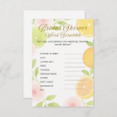 柑橘フローラブライダルシャワーゲーム 招待状 (正面/裏面)