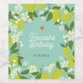 柑橘フローラ誕生日ワインラベル ワインラベル (シングルラベル)