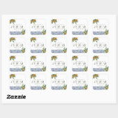 柑橘ブライダルシャワーの好意オレンジのタイルのラベル スクエアシール (シート)