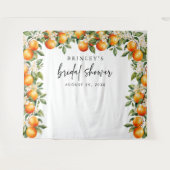 柑橘ブライダルシャワーフォトバックドランドオレンジブロッサム タペストリー (正面(横))