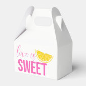 柑橘ブライダルシャワーレモンピンク結婚の夏 フェイバーボックス (正面サイド)