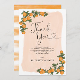 柑橘モダン系植物のベビーシャワーの恩恵 サンキューカード