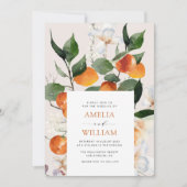 柑橘モダン結婚式招待状 招待状 (正面)