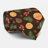 柑橘冬素朴植物性クリスマス ネクタイ (ロール)