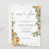 柑橘園|延期さ結婚れた発表 招待状 (正面)