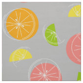 柑橘大数々のプリント灰色 ファブリック (見本)