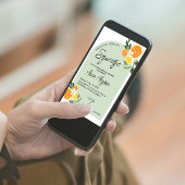 柑橘彼女が彼女のメインスクイーズブライダルシャワー 招待状