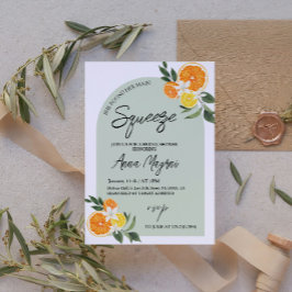 柑橘彼女が彼女のメインスクイーズブライダルシャワー 招待状