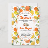 柑橘彼女が彼女のメインスクイーズブライダルシャワー 招待状 (正面)