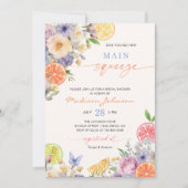 柑橘彼女が彼女のメインスクイーズブライダルシャワー 招待状 (正面)