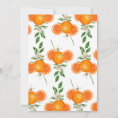 柑橘彼女が彼女の主なスクイーズブライダルシャワー 招待状 (裏面)