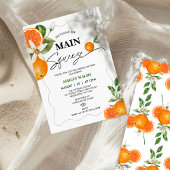 柑橘彼女が彼女の主なスクイーズブライダルシャワー 招待状