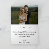 柑橘果樹園結婚の写真サンキューカード サンキューカード (内部)